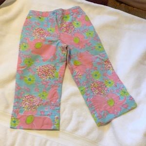 Girls Lilly Pulitzer elephant capris/pants size 6x